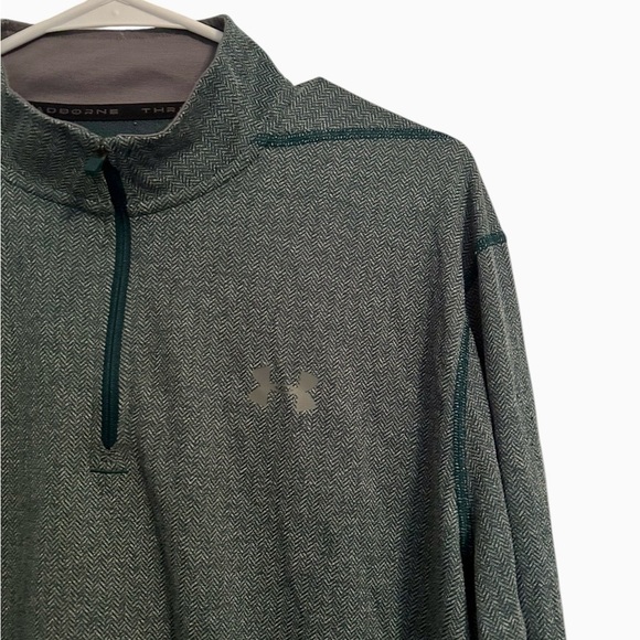 Under Armour Men’s XL Green Threadborne 1/4 Zip Pullover Sweatshirt - Picture 2 of 4